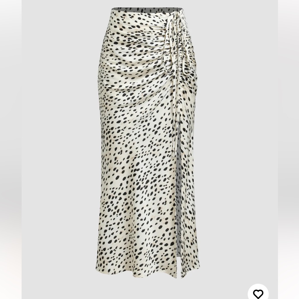 Split Drawstring Maxi Skirt